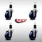 Service Caster 3.5'' SS Solid Poly Wheel Swivel 1-1/2'' Expanding Stem Caster Set, 4PK SCC-SSEX20S3514-SPUS-112-4 - alternate 4